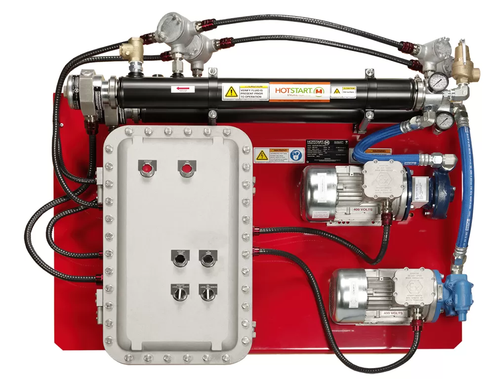 通过 IECEx认的OCLA型号是 HOTSTART 最大容量组合冷却 液-机油加热系统，专为危险地带应用而设计。