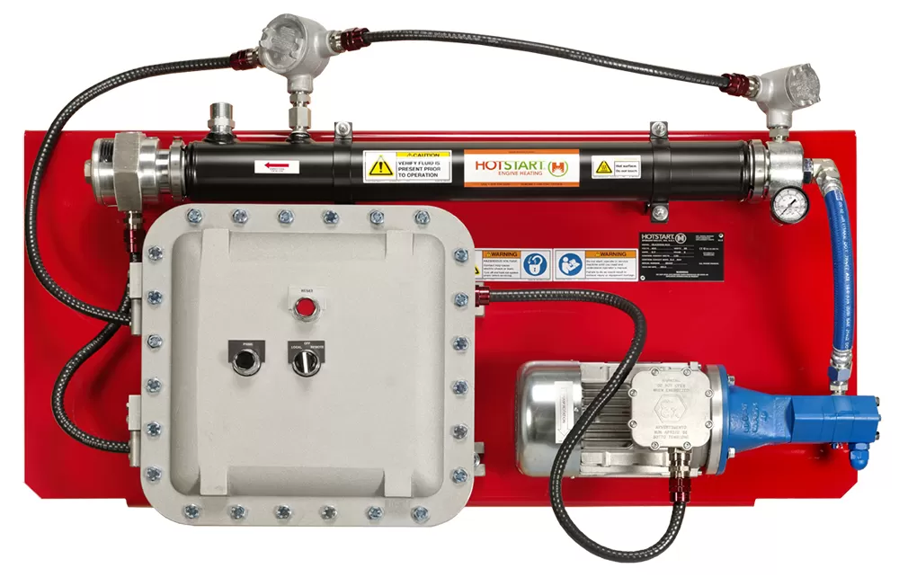通过 IECEx认的OLA型号是Hotstart最大容量机油加热系统，专为危险地带应用而设计。