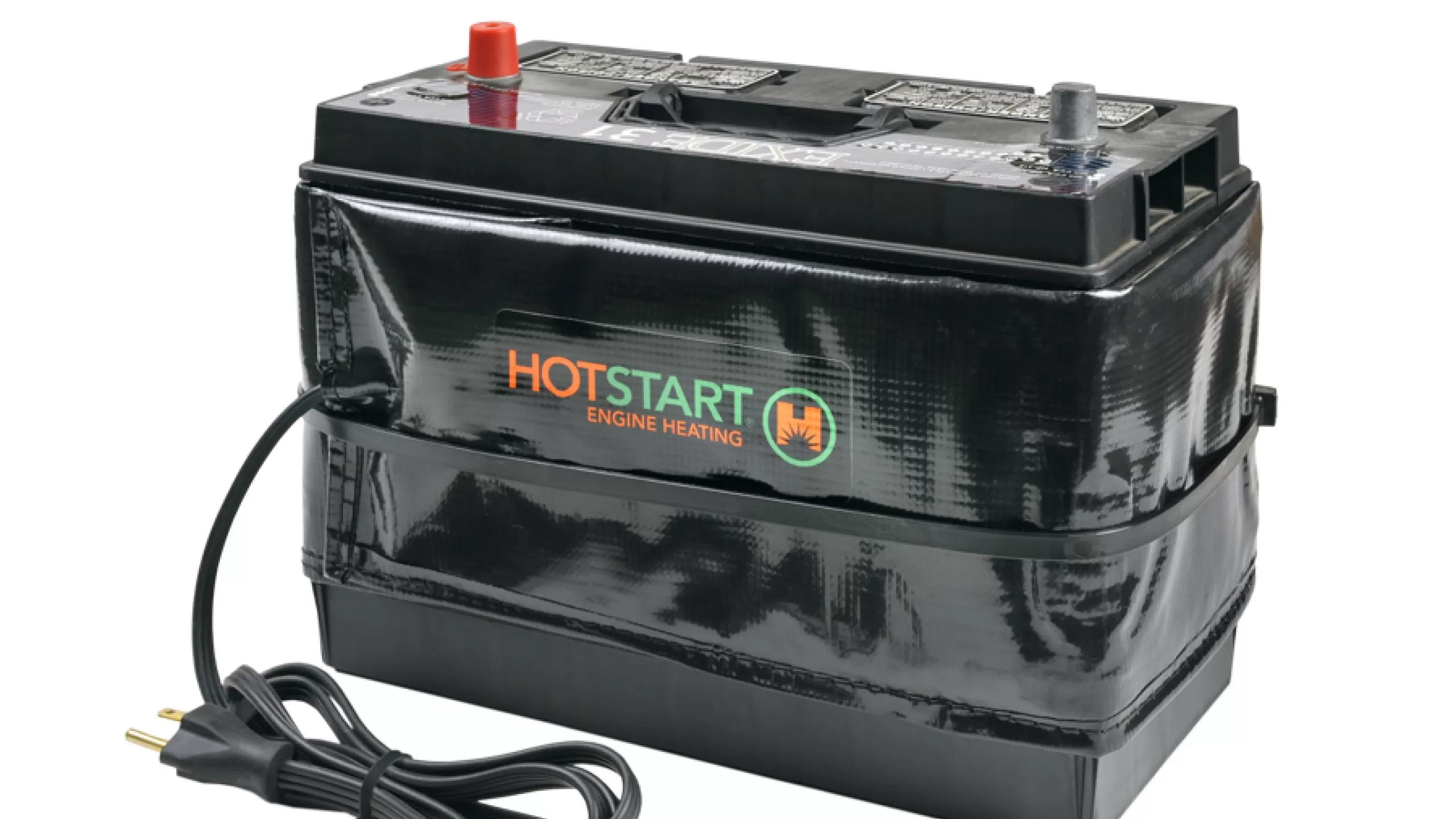 Electric powered thermal blanket heater wrapped around a battery to provide heat in cold weather improving cranking power