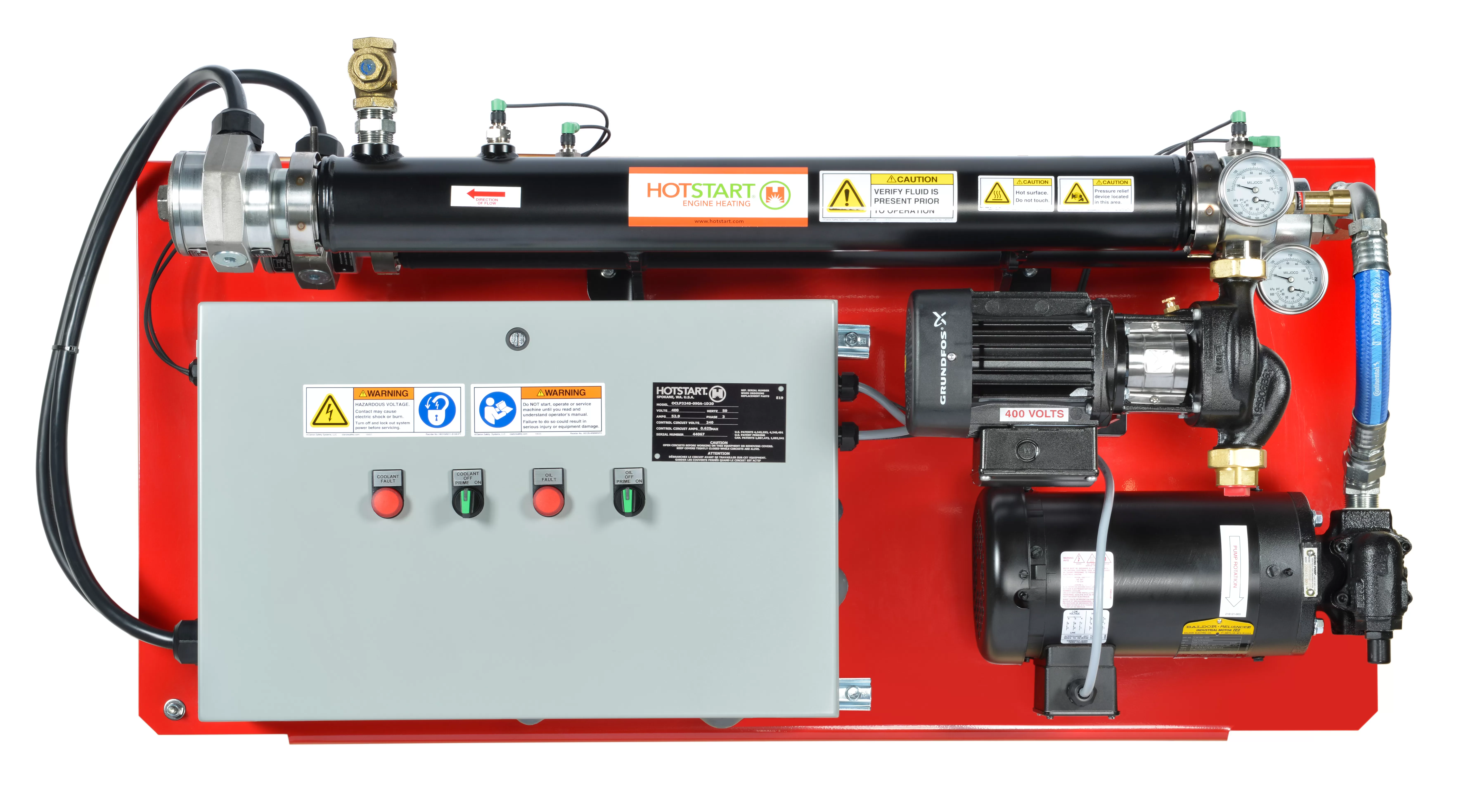 CSA US certified coolant preheater designed to maintain optimal temp for oil & gas applications.