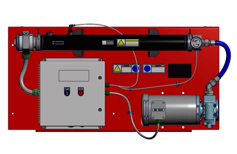 Large capacity oil heater for stationary land power applications